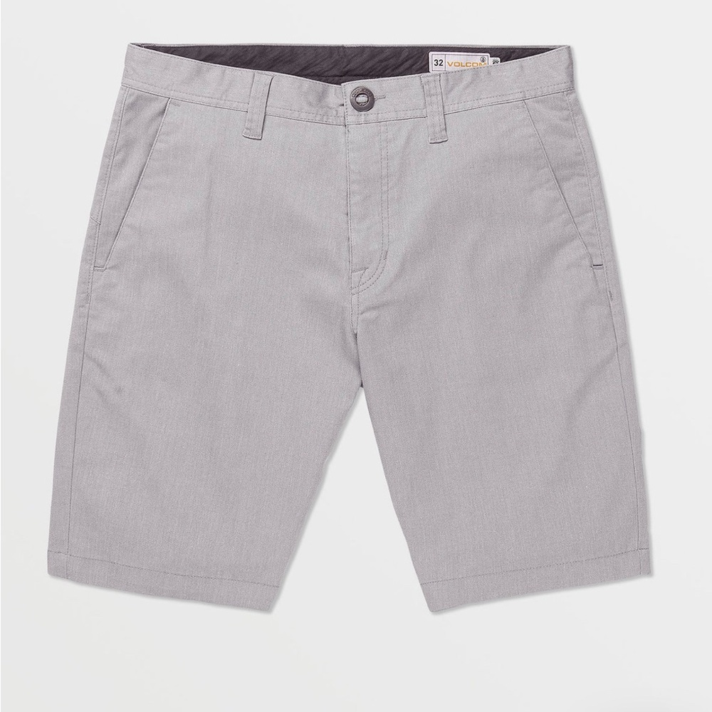 NWT Volcom Frickin Modern Stretch Chino Short- Grey Size 32